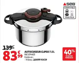 Auchan SEB Autocuiseur clipso offre