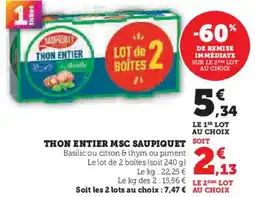 Hyper U Thon entier msc saupiquet offre