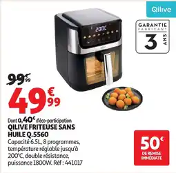 Auchan QILIVE Friteuse sans huile q.5560 offre