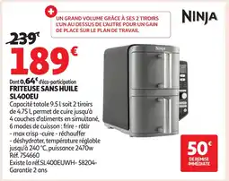 Auchan NINJA Friteuse sans huile sl400eu offre