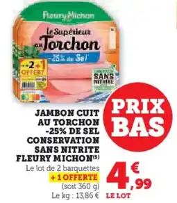 Hyper U Jambon cuit au torchon offre