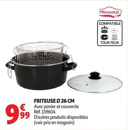 Auchan MENASTYL Friteuse ø 26 cm offre