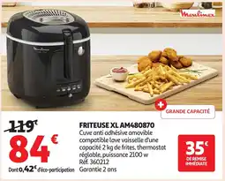 Auchan MOULINEX Friteuse xl am480870 offre