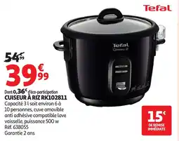 Auchan TEFAL Cuiseur à riz rk102811 offre