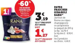Hyper U Pates fraiches girasoli rana offre