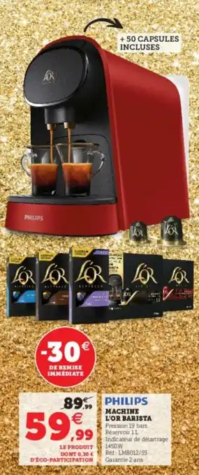 Hyper U Machine l'or barista offre