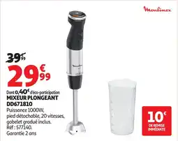 Auchan MOULINEX Mixeur plongeant dd671810 offre