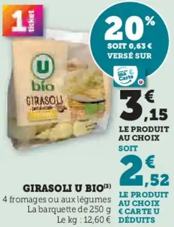 Hyper U Girasoli u bio offre