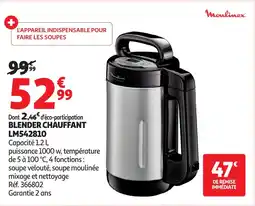 Auchan MOULINEX Blender chauffant LM542810 offre