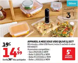 Auchan QILIVE Appareil a mise sous vide q.5577 offre