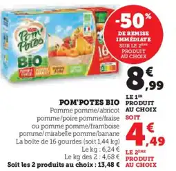 Hyper U Pom'potes bio produit offre