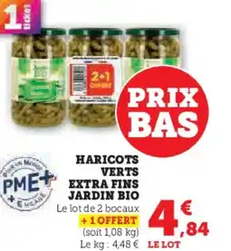 Hyper U Haricots verts extra fins jardin bio offre