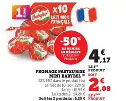 Hyper U Fromage pasteurise produit mini babybel (1) soit offre