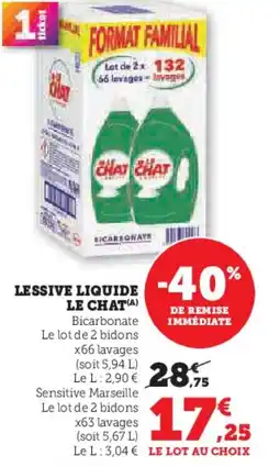 Hyper U Lessive liquide le chat offre