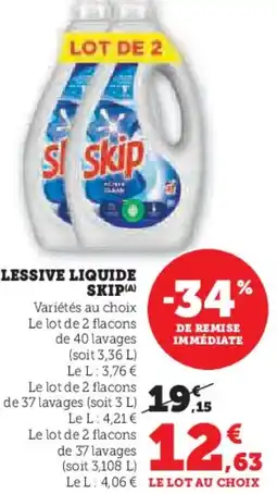 Hyper U Lessive liquide skip offre