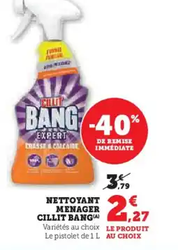 Hyper U Nettoyant menager cillit bang offre