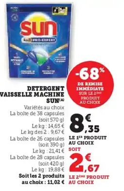 Hyper U Detergent vaisselle machine sun offre