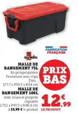 Hyper U Malle de rangement offre