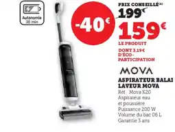 Hyper U Aspirateur balai laveur mova offre
