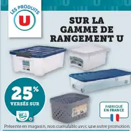 Hyper U Sur la gamme de rangement u offre