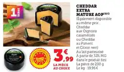 Hyper U Cheddar extra mature aop offre