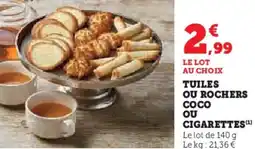 Hyper U Tuiles ou rochers coco ου cigarettes offre