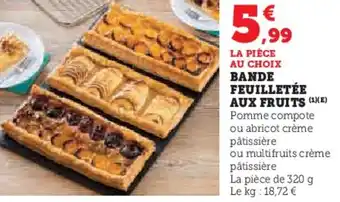 Hyper U Bande feuilletée aux fruits offre