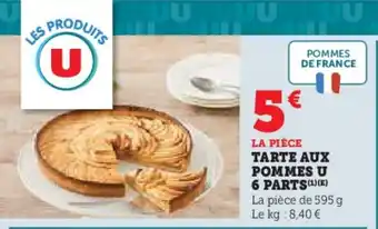 Hyper U Tarte aux pommes u 6 parts offre
