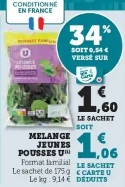 Hyper U Melange jeunes pousses u offre