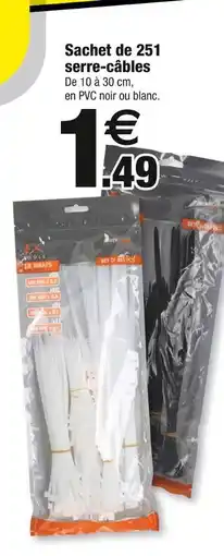 Bazarland Sachet de 251 serre-câbles offre