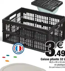 Bazarland Caisse pliante 32 L offre