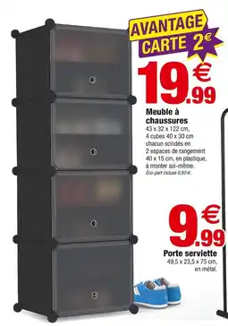 Bazarland Meuble à chaussures offre