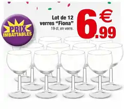 Bazarland Lot de 12 verres Fiona offre