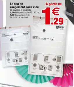 Bazarland 5five Le sac de rangement sous vide offre