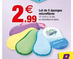 Bazarland Ultra Clean Lot de 5 éponges microfibres offre