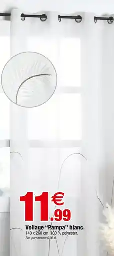 Bazarland Voilage Pampa blanc offre