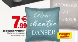 Bazarland Le coussin Poème offre