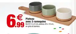 Bazarland Plateau avec 3 ramequins offre