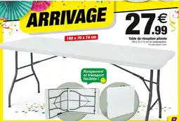Bazarland Table de réception pliante offre