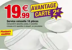Bazarland Service vaisselle 18 pièces offre