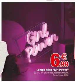 Bazarland Lampe néon 'Girl Power' offre