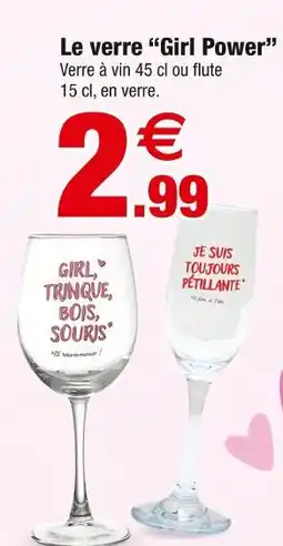 Bazarland Le verre Girl Power offre