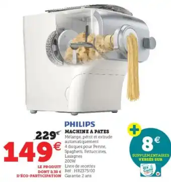 Hyper U Machine a pates offre