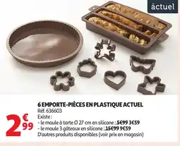 Auchan ACTUEL 6 emporte-pièces en plastique offre