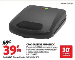 Auchan ARTHUR MARTIN Croc gauffre amp4snoc offre