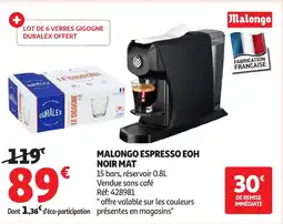 Auchan MALONGO Espresso eoh noir mat offre