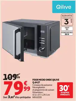 Auchan QILIVE Four micro onde q.6427 offre