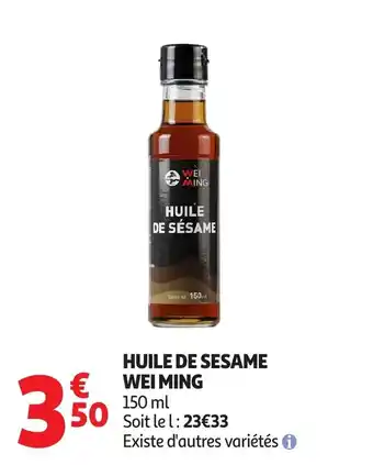 Auchan WEI MING Huile de sesame offre