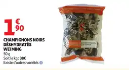 Auchan WEI MING Champignons noirs déshydratés offre