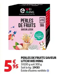 Auchan WEI MING Perles de fruits saveur litchi offre